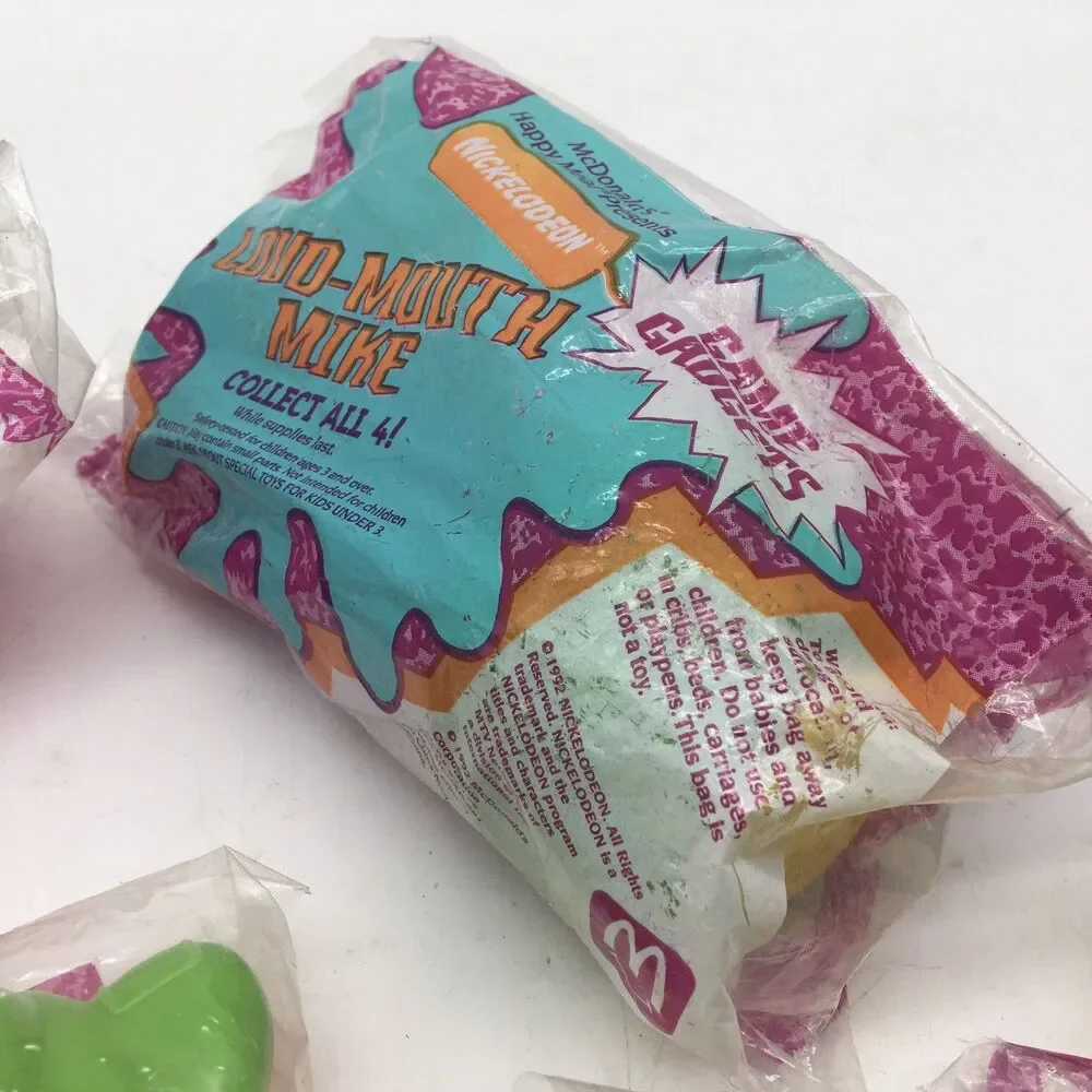 Vtg 1992 Nickelodeon Game Gadgets McDonalds Happy Meal Toys Lot 4 Slime Mike